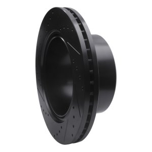 Dodge Ram 3500 Brake Rotor (1) - Rear Right - R1 Concepts - Drilled & Slotted - Black - `09-`25